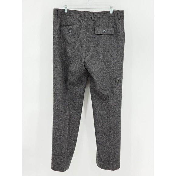 Eddie Bauer Gray Wool Mercer Fit Trouser Pleated Pants Size 14 - Picture 4 of 11
